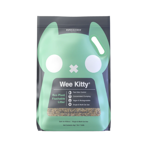 Wee Kitty Eco Plant Natural Clumping Tofu Wheat Litter 4Kg 