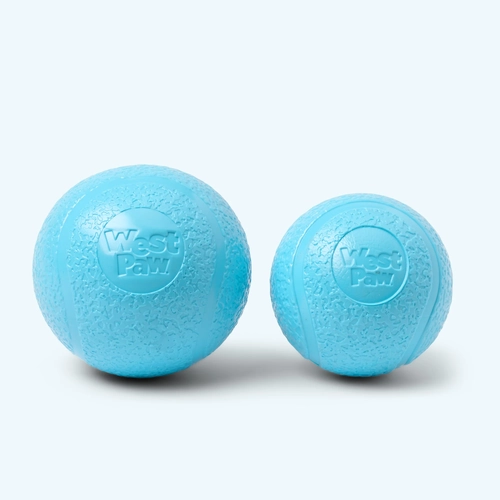 West Paw Echo Boundr Ball 6Cm - Aqua Blue 2 Pack 