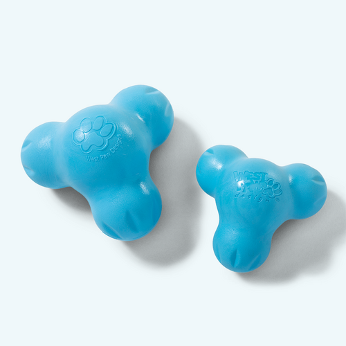 West Paw Tux Tough Puzzle Toy - Large - Aqua Swirl