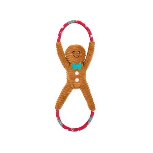Zippypaws Holiday Ropetugz - Gingerbread Man 