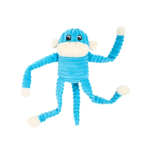 Zippypaws Spencer The Crinkle Monkey - Blue Small 