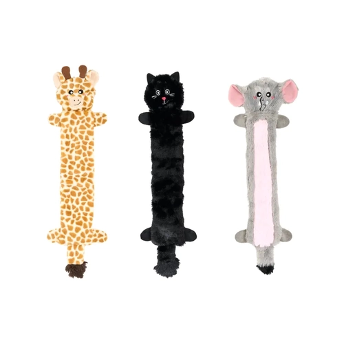 Zippypaws Skinny Peltz - 3Pk Lg Elephant Panther Giraffe 
