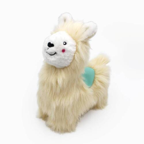 Zippy Paws Wooliez Plush Squeaker Dog Toy - Larry the Llama 