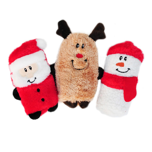 Zippy Paws Christmas Character Squeaker Dog Toys 3-Pack