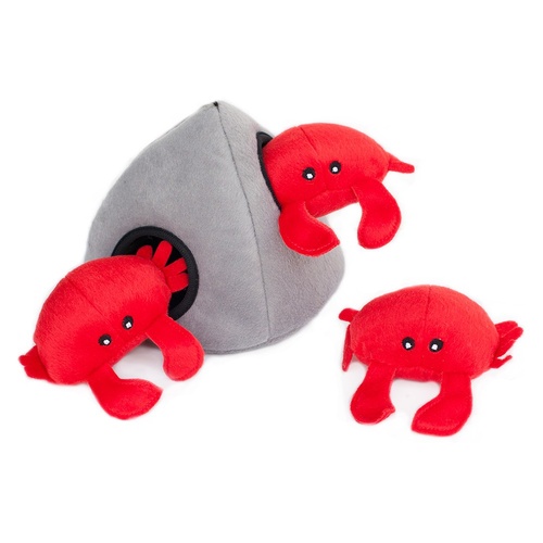 Zippy Paws Interactive Burrow Dog Toy - 3 Crabs in a Rock