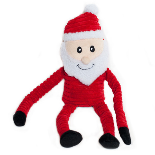 Zippy Paws Christmas Crinkle Dog Toy - Large Santa