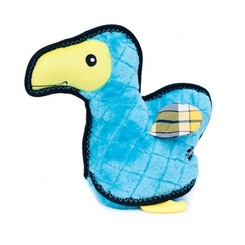 Zippy Paws Grunterz Plush Z-Stitch Dog Toy - Dodo the Dodo Bird