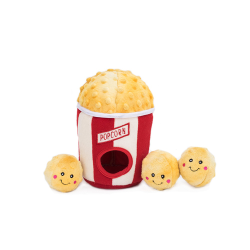 Zippy Paws Burrow Interactive Dog Toy - Popcorn in a Bucket