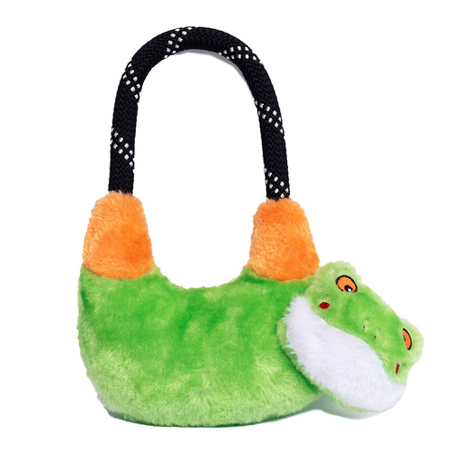 Zippy Paws RopeHangerz Plush & Rope Dog Toys - Tree Frog