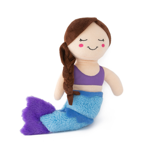 Zippy Paws Storybook Snugglerz Plush Squeaker Dog Toy - Maddy the Mermaid