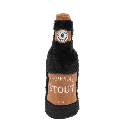 Zippy Paws Happy Hour Crusherz with Replaceable Squeaker Bottle Dog Toy - Stout