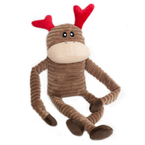 Zippy Paws Christmas Crinkle Squeaker Dog Toy - Reindeer