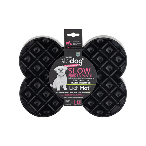 Lickimat SloDog No Gulp Bone-Shaped Slow Food Bowl for Small Dogs